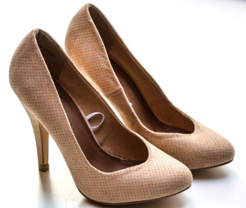 Scarpin nude salto 7cm tam 35, so fui de festa