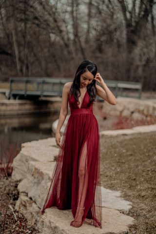 Vestido longo de madrinha marsala 42, usei numa festa só